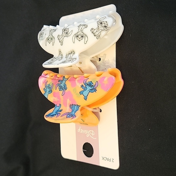 NWT! Disney Lilo and Stitch 2 Piece Claw Clips Duck Clips - Picture 2 of 6